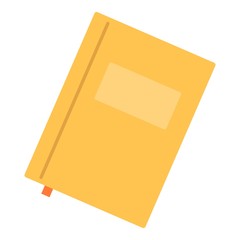 Poster - Paper notebook icon. Flat illustration of paper notebook vector icon for web design
