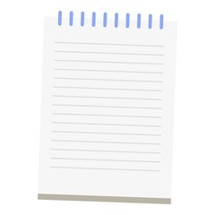 Poster - spiral notebook icon. flat illustration of spiral notebook vector icon for web design