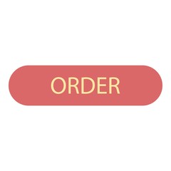 Poster - Order button icon. Flat illustration of order button vector icon for web design