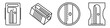 Sharpener icons set. Outline set of sharpener vector icons for web design isolated on white background