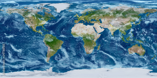 Naklejka na szybę Geography world map. Modified toned with city lights