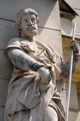 Wall Mural - Saint John the Evangelist on the portal of Saint James church in Ljubljana, Slovenia 