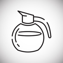 Poster - Coffee outline icon on white background for graphic and web design, Modern simple vector sign. Internet concept. Trendy symbol for website design web button or mobile app