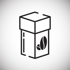 Poster - Coffee outline icon on white background for graphic and web design, Modern simple vector sign. Internet concept. Trendy symbol for website design web button or mobile app