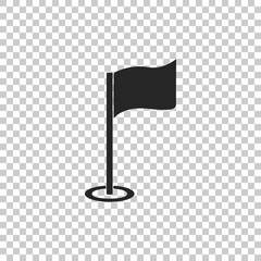 Wall Mural - Golf flag icon isolated on transparent background. Golf equipment or accessory. Flat design. Vector Illustration