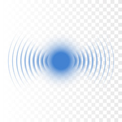 Aufkleber - Sonar wave sign. Vector illustration. Radar icon