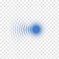 Aufkleber - Sonar wave sign. Vector illustration. Radar icon