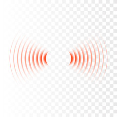 Aufkleber - Sonar wave sign. Vector illustration. Radar icon