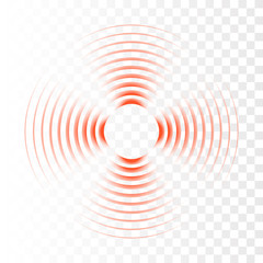 Poster - Sonar wave sign. Vector illustration. Radar icon