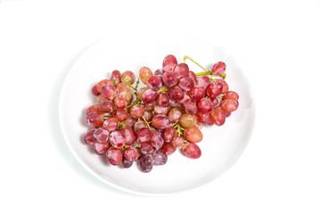 red grape isolated on white