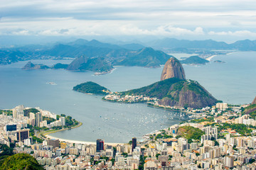 Sticker - Suggar Loaf from Corcovado - Rio de Janeiro, Brazil.