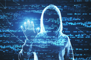 Poster - Cyberspace and hacking concept