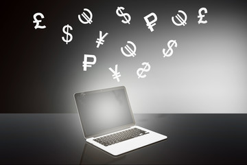 Aufkleber - Book with money signs