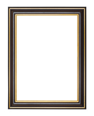 Wall Mural - empty wide black and gold wooden picture frame