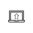 laptop output icon vector. laptop output vector design. sign design. flat style. Vector EPS 10