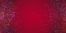 Multicolored Confetti On Isolated Background. Bright Explosion. Colored Firework. Geometric Texture With Colorful Glitters. Image For Banners, Posters And Flyers. Greeting Cards