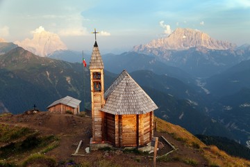 Poster - mount Col DI Lana chapel Monte Pelmo mount Civetta