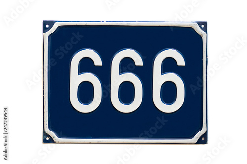 Fotomural Number 666, devil sign and symbol