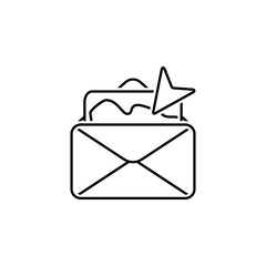 Poster - post, navigation icon. element of web navigation icon for mobile concept and web apps. detailed post