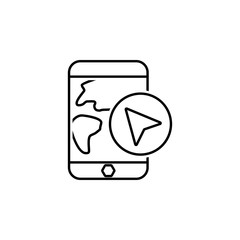 Poster - Location, mobile, map icon. Element of Web Navigation icon for mobile concept and web apps. Detailed Location, mobile, map icon can be used for web and mobile