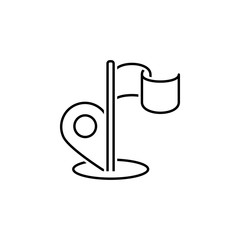 Poster - flag, location icon. element of web navigation icon for mobile concept and web apps. detailed flag, 