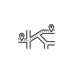 Poster - Way, location, direction icon. Element of Web Navigation icon for mobile concept and web apps. Detailed Way, location, direction icon can be used for web and mobile