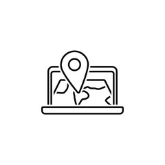 Poster - computer, location, map icon. element of web navigation icon for mobile concept and web apps. detail