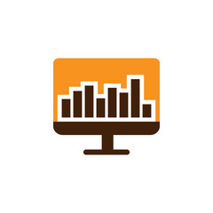 Poster - Analytics, computer icon. Element of Web Optimization icon for mobile concept and web apps. Detailed Analytics, computer icon can be used for web and mobile