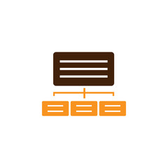 Poster - Hierarchy, map icon. Element of Web Optimization icon for mobile concept and web apps. Detailed Hierarchy, map icon can be used for web and mobile