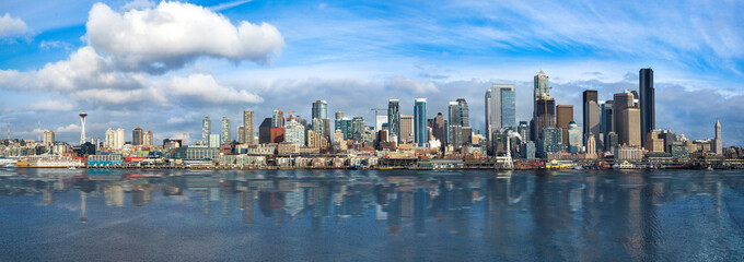 Wall Mural - Panoramic Image of the city of Seattle