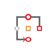 Poster - Workflow, scheme icon. Element of Web Desing icon for mobile concept and web apps. Detailed Workflow, scheme icon can be used for web and mobile
