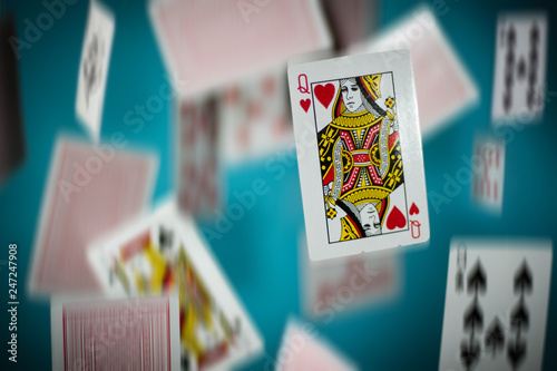 Cuadros en Lienzo Alice in Wonderland- Hearts card