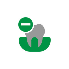 Poster - delete and minus icon. element of dental care icon for mobile concept and web apps. detailed delete 