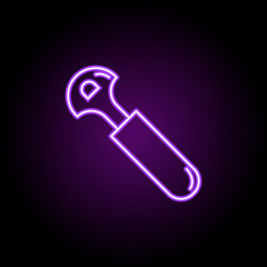 Poster - Pizza knife icon. Elements of Alcohol drink in neon style icons. Simple icon for websites, web design, mobile app, info graphics