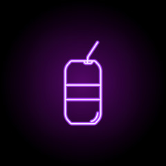 Poster - can of Coke icon. Elements of Alcohol drink in neon style icons. Simple icon for websites, web design, mobile app, info graphics