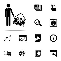 Poster - business mail icon. Seo & Development icons universal set for web and mobile