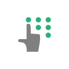 Poster - hand, pin icon. element of cyber and security icon for mobile concept and web apps. detailed hand, p