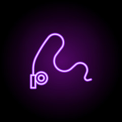 Poster - fishing rod outline icon. elements of sport in neon style icons. simple icon for websites, web desig