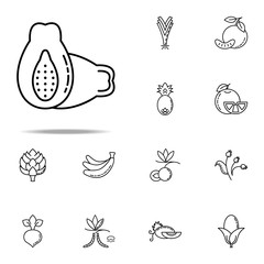 Poster - avocado dusk style icon. Vegetables icons universal set for web and mobile