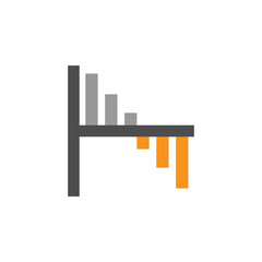 Poster - Bars and loss icon. Element of financial, diagrams and reports icon for mobile concept and web apps. Detailed Bars and loss icon can be used for web and mobile