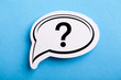 © christianchan - Question Mark Speech Bubble Isolated On Blue