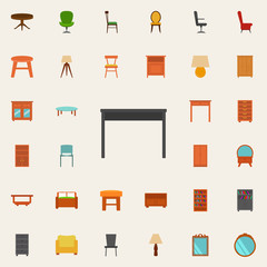 Poster - table flat icon. Furniture icons universal set for web and mobile
