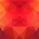 Fototapeta Abstrakcje - Background made of red, orange triangles. Square composition with geometric shapes. Eps 10