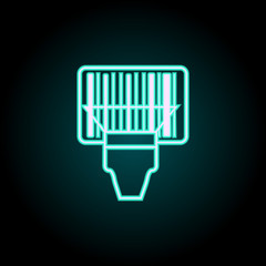 Poster - Barcode scanner icon. Elements of Logistics in neon style icons. Simple icon for websites, web design, mobile app, info graphics