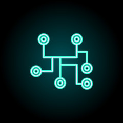 Aufkleber - Route icon. Elements of Logistics in neon style icons. Simple icon for websites, web design, mobile app, info graphics