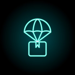 Aufkleber - Hot air balloon icon. Elements of Logistics in neon style icons. Simple icon for websites, web design, mobile app, info graphics