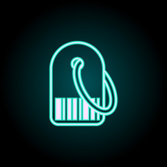 Poster - Price tag icon. Elements of Logistics in neon style icons. Simple icon for websites, web design, mobile app, info graphics