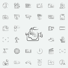 Aufkleber - camcorder outine icon. Photo and camera icons universal set for web and mobile