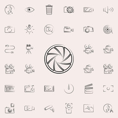 Aufkleber - camera lens outine icon. photo and camera icons universal set for web and mobile