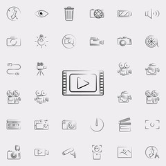 Aufkleber - video film outine icon. photo and camera icons universal set for web and mobile
